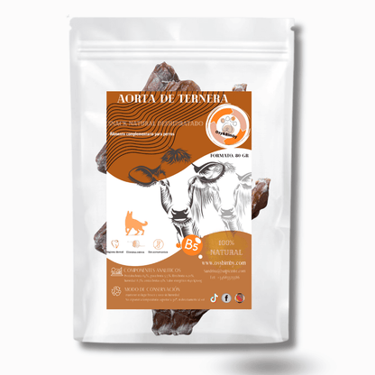 Aorta de Ternera-Snack Deshidratado 100% Natural para Perros