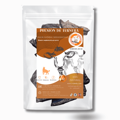 Pulmón de Ternera-Snack Deshidratado 100% Natural para Perros