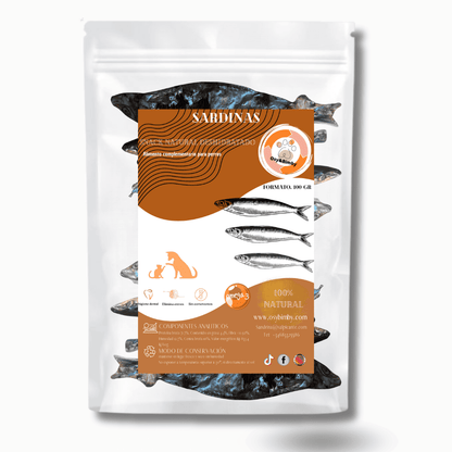 Sardinas-Snack Deshidratado 100% Natural para Perros y Gatos